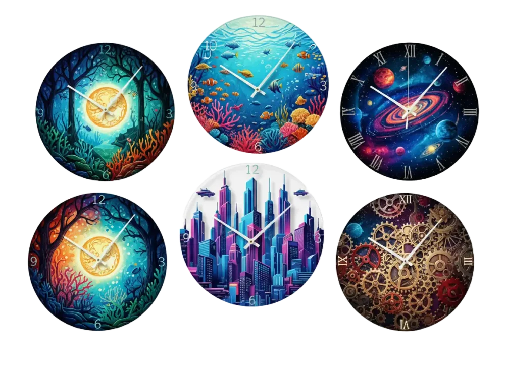 UV Printed Acrylic Wall Clocks